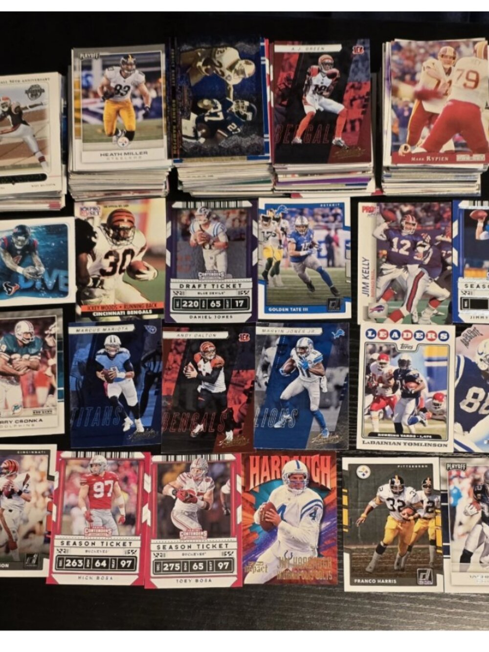 450 Football Card Lot Topps Panini 1992 - 2020 Various Brands Bosa Esiason Kelly